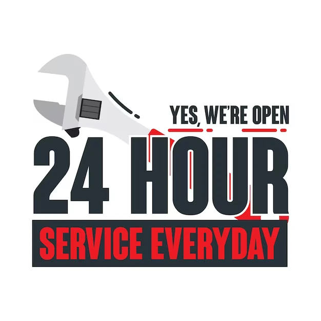 24 timers service hver dag banner